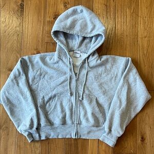 Grey TNA Sweatfleece Cozy Fleece Zip Up